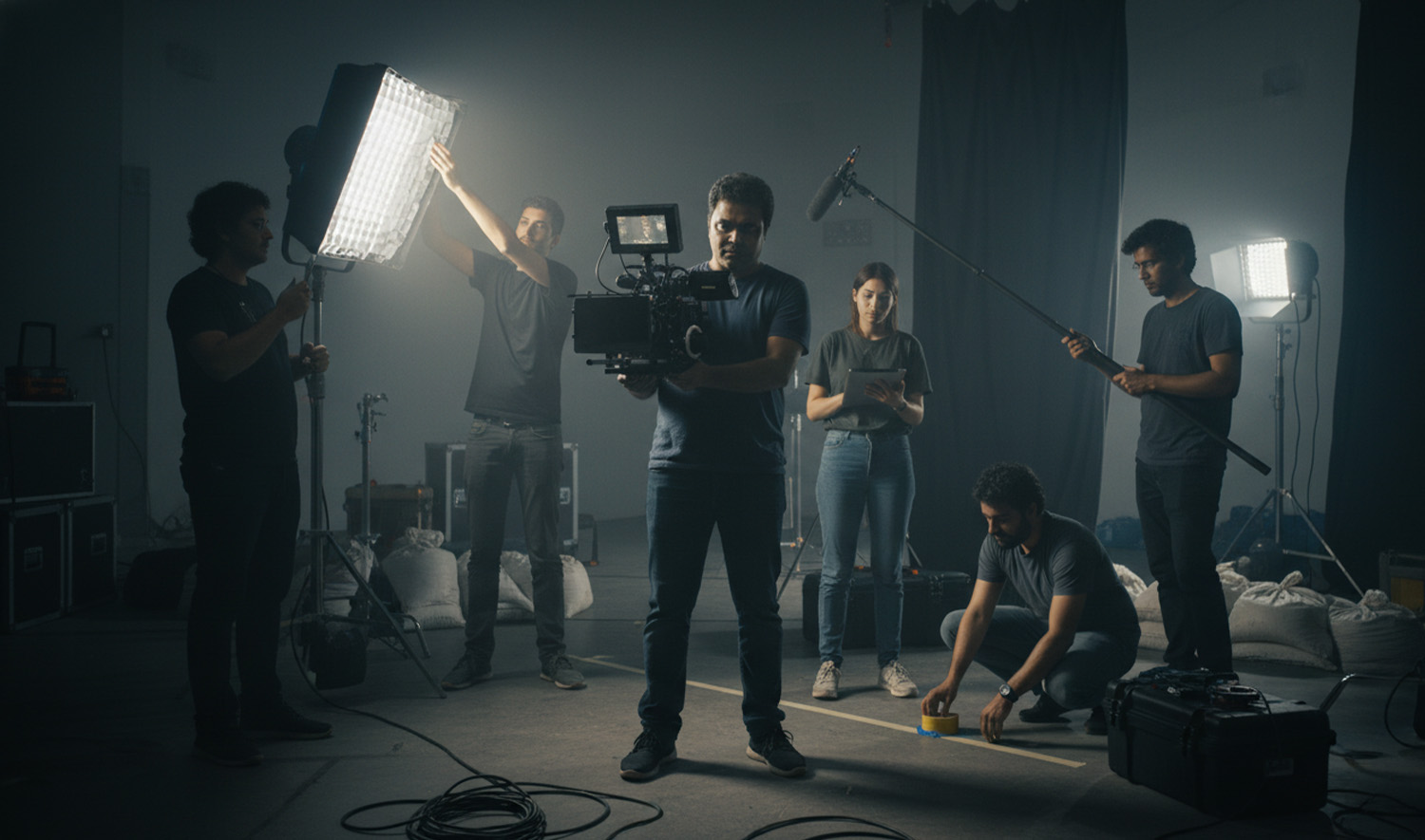 Filmopixel Production filming team working on set